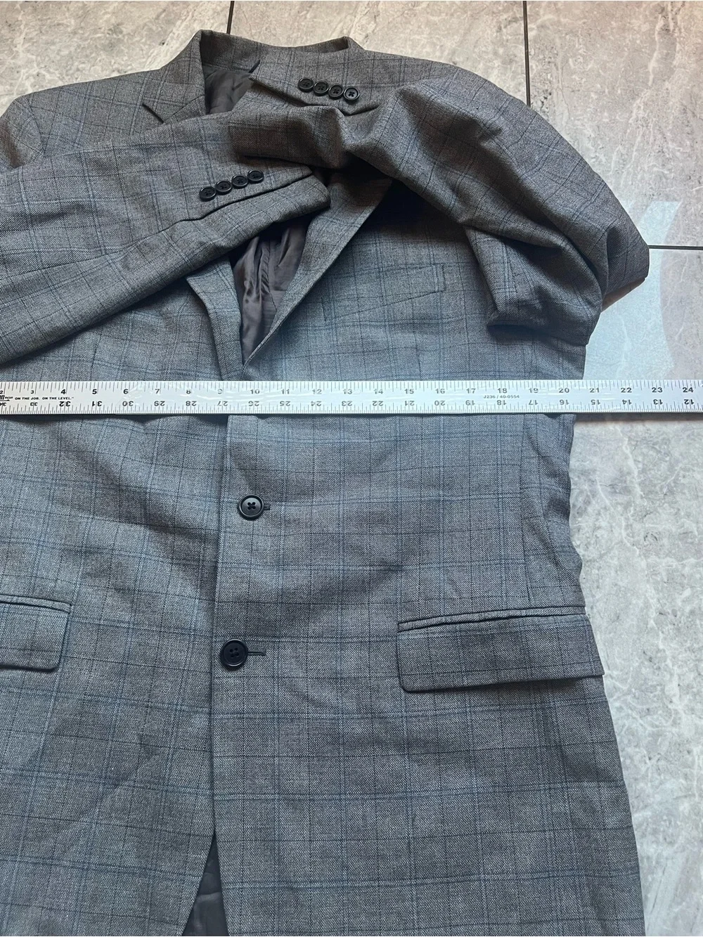 Brooks Brothers Regent Men's Gray Windowpane Plaid Blazer Sport Coat Jacket 40R